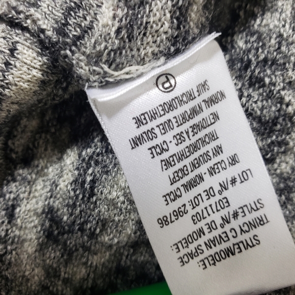 Theory Womens Striped Trincy Evian Space Sweater Black Ivory Size Petite - Picture 5 of 5